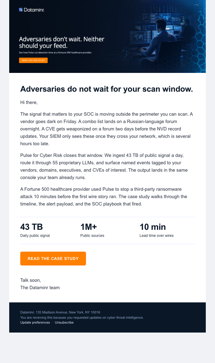 Nurture email 1